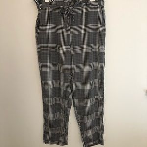 Plaid Paperbag waist trousers